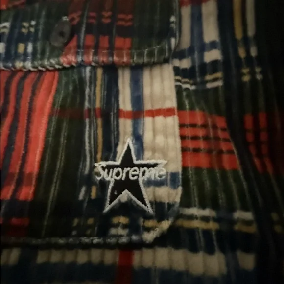 Supreme Plaid Corduroy Shirt SS22 NWT RARE